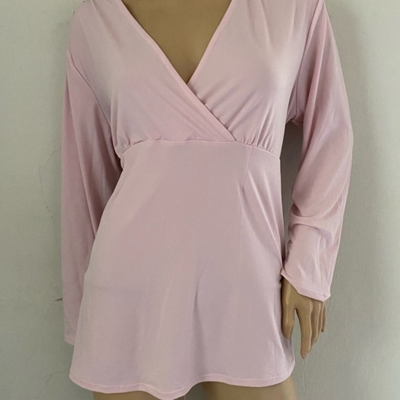 Oh baby by motherhood pink top blouse size L - Picture 2 of 8